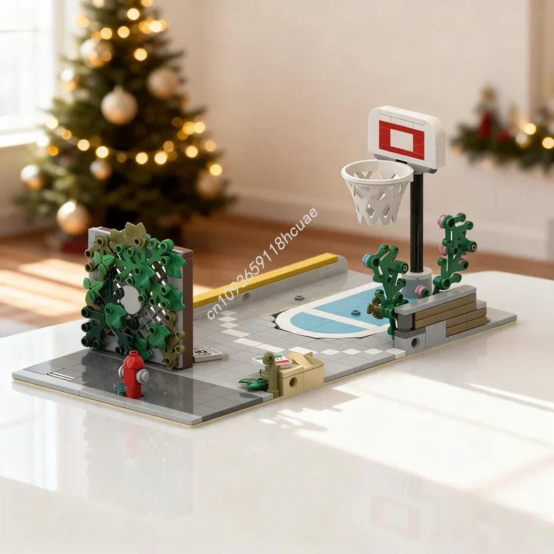 

284pcs MOC The Alley Basketball Court Modulared Model Building Christmas Gifts Blocks Architecture Toy DIY Idea Education Kids
