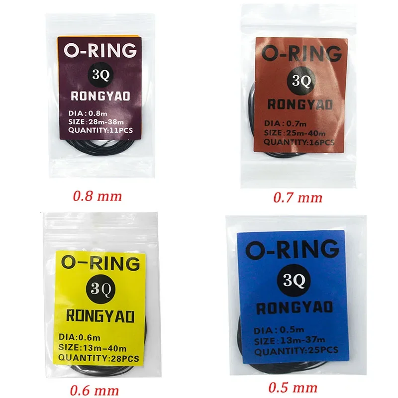 200Pcs Watch Back Case Rubber Waterproof O-Ring Gasket Repair Tools for Watchmaker Thickness 0.5Mm/0.6Mm High End Boxed