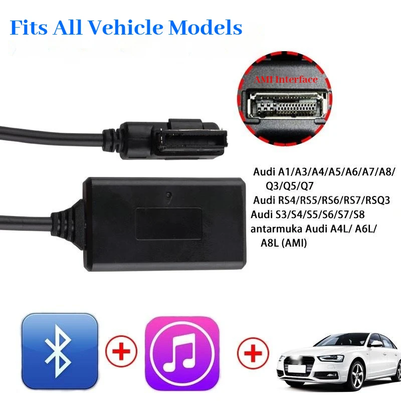 AUX to Bluetooth for MMI Bluetooth Audio 5.0 AUX Music HD Media Player for AUDI VW AMI MMI MDI Music Interface Adapter