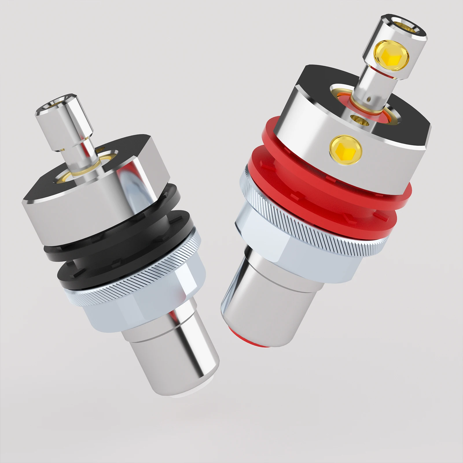 Novo c406 monosaudio 4n cobre puro banhado a ouro/ródio de alta qualidade rca soquete terminal chassi soquete fêmea