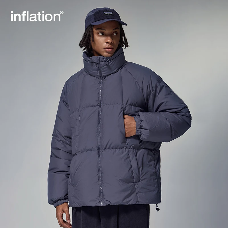 INFLATION Teflon Toast Down Jacket Unisex 90% Down Minimalist Solid Color High Collar Down Outerwear