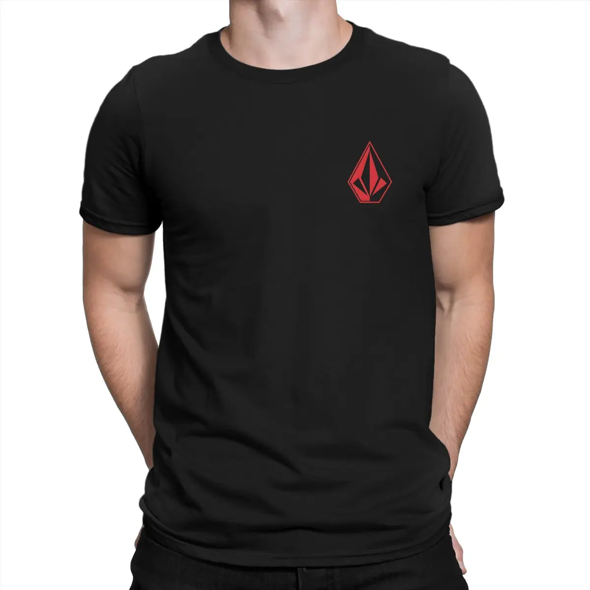 Best Red Triangle Men TShirt Volcom O Neck Tops 100% Cotton T Shirt Funny Top Quality Gift Idea