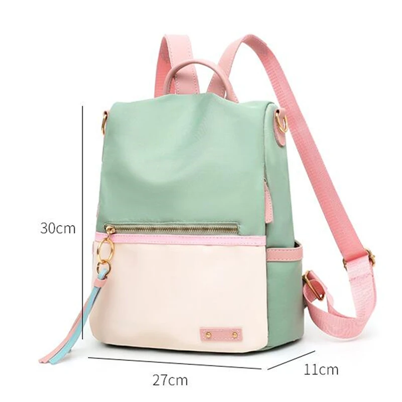 Fashion Backpack ,Women Candy Color Shoulder Bag, Oxford Cloth School Bag For Children, Travel Knapsack Bag