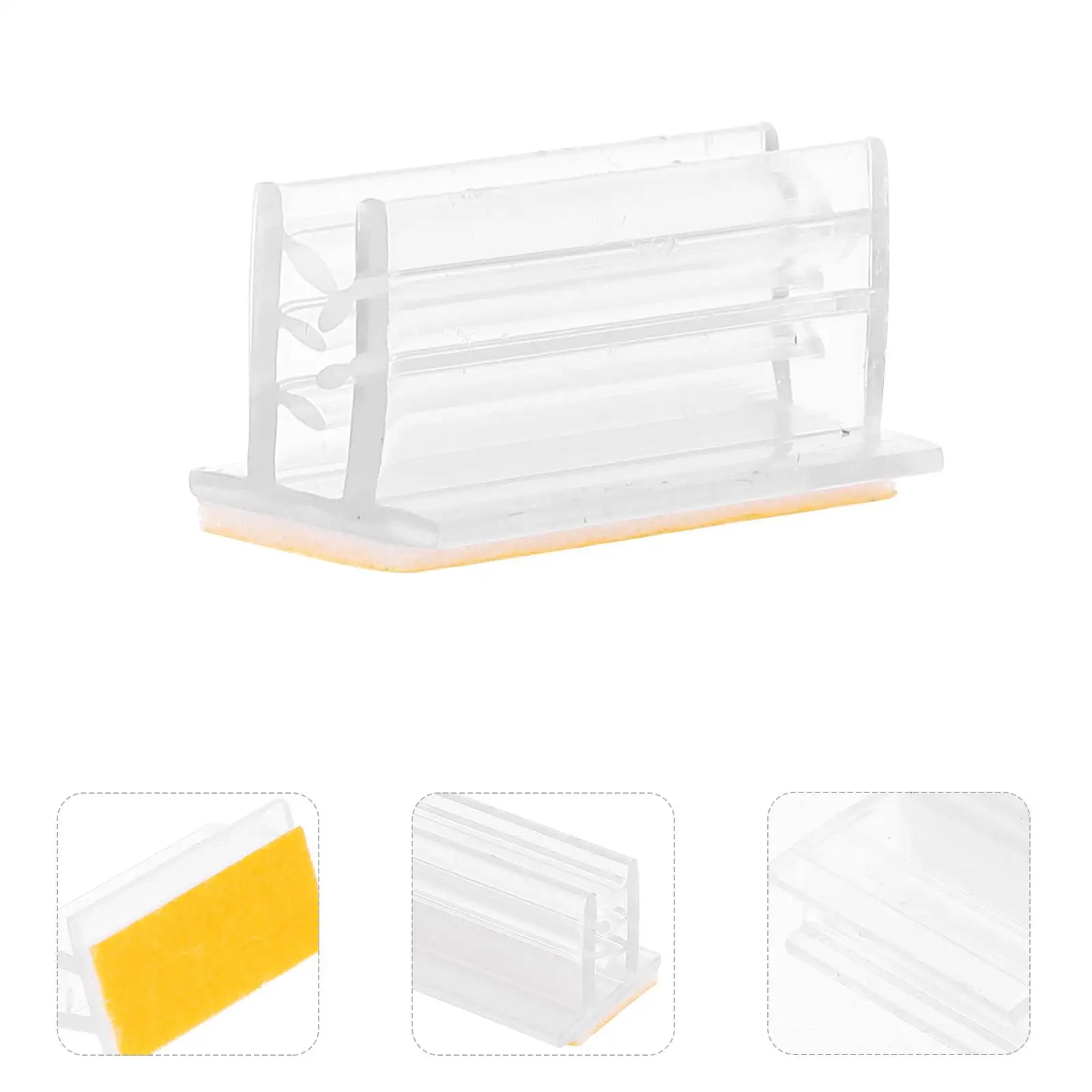 50 Pcs Sign Stand Adhesive Panel Holders Name Tag Receipt Support Guard Pvc Ticket Mini Table Number