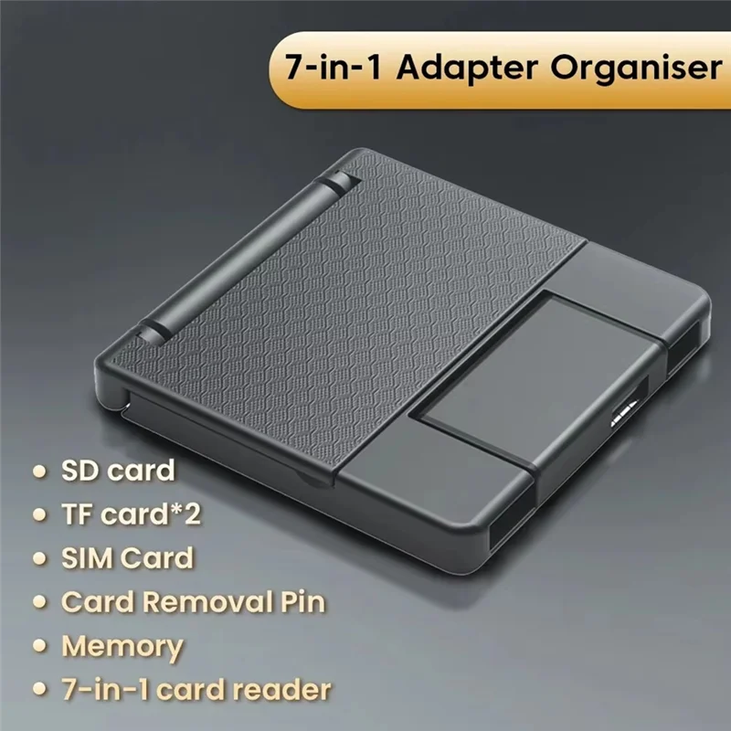 Sensitive 7 In 1 Multifunctional Card Reader Storage Box SD Card Case OTG Adapter USB2.0 Type-C Adapter Card Storage Box
