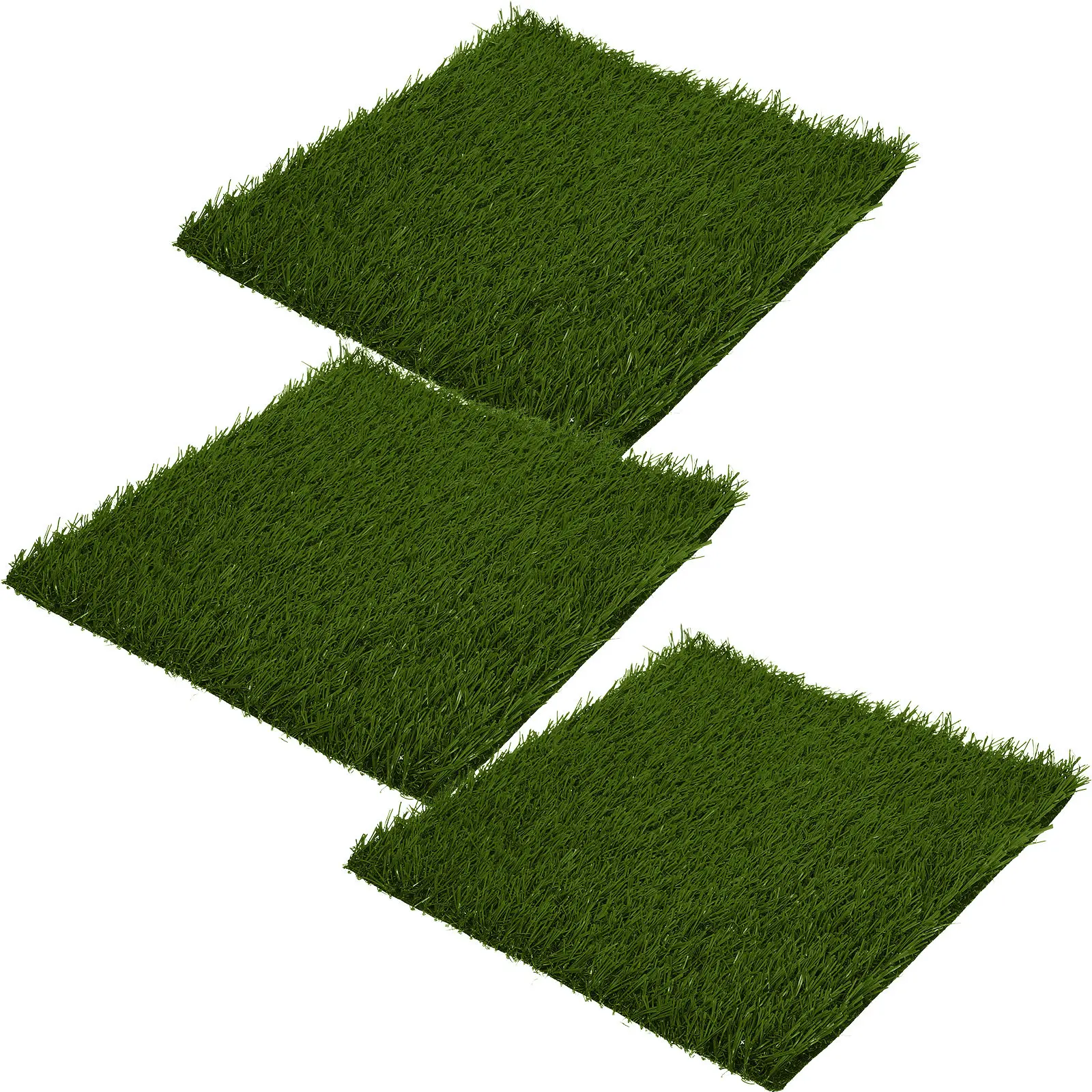 

3 Pcs Chicken Coop Mat Fake Grass Mats along with Carpet Nesting Artificial Rugs Cushions