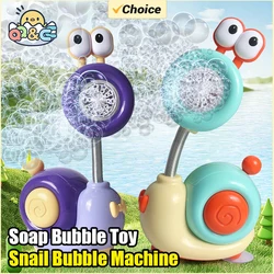 Snail Soap Bubble Machine Fully Automatic 20 Holes Children's Bubbles Gun LED Light Outdoor Game Boys Girls Toys for Kids Gifts