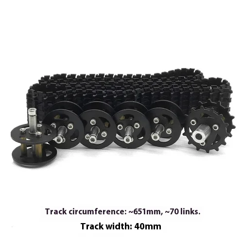 Intelligente wagenaccessoires, koppeling met een binnendiameter van 4 mm, plastic tracks tankwagen DIY-kit, metalen dragende aandrijfwielonderdelen