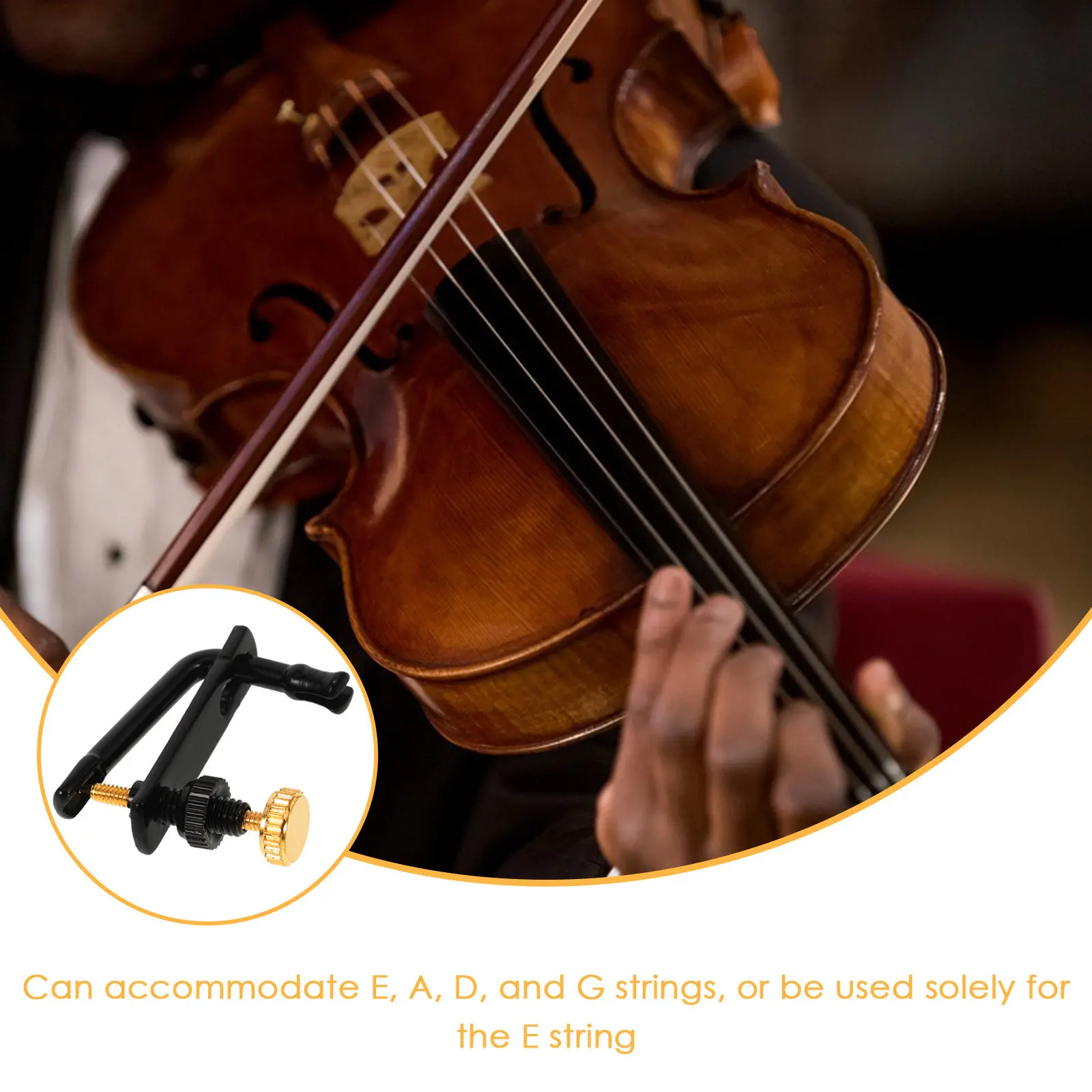 Metal Violin Fine Tuner 4 4 Size Professional Grade String Adjuster for E Smooth Operation Stylish Bright Finish
