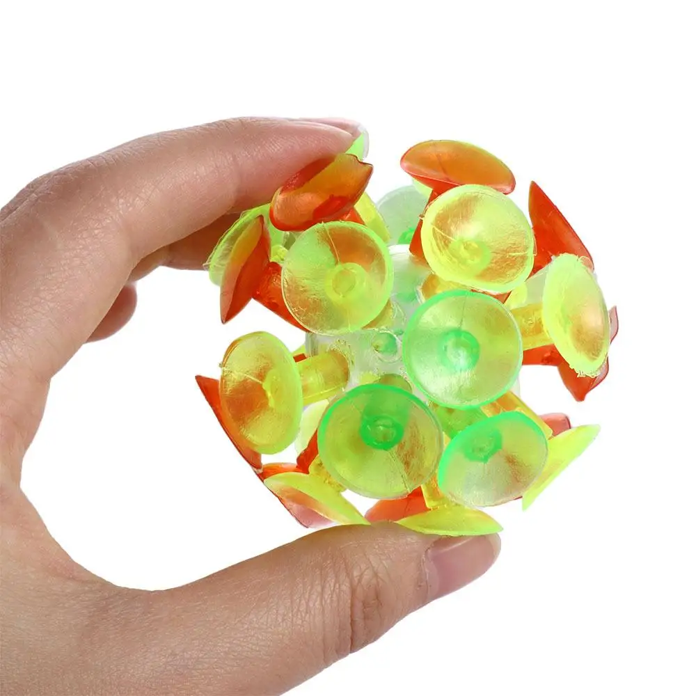 Fidget Toy Multicolored Party Toy for Children for Kids Sucker Ball Suction Toy Suction Cup Ball Stick Ball