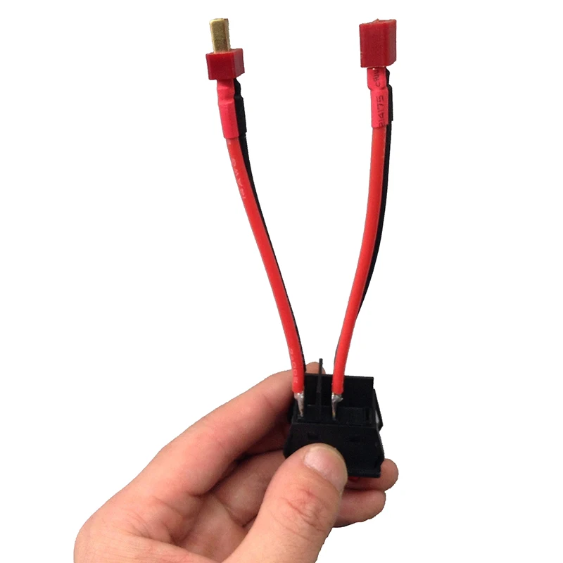 30A 12V 24V Battery Main Switch Large Current On-off with XT60/T Plug 14AWG Wire for RC Tug/Bait Boat 550 775 Brushed Motor