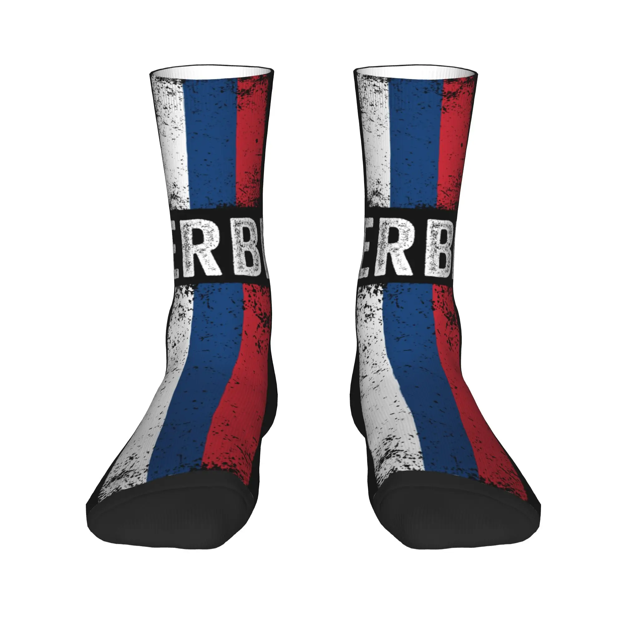 

Милые носки Сербии Флаг Экипаж Носки Мужские 3D Печать Сербская гордость Патриотические чулки Женские