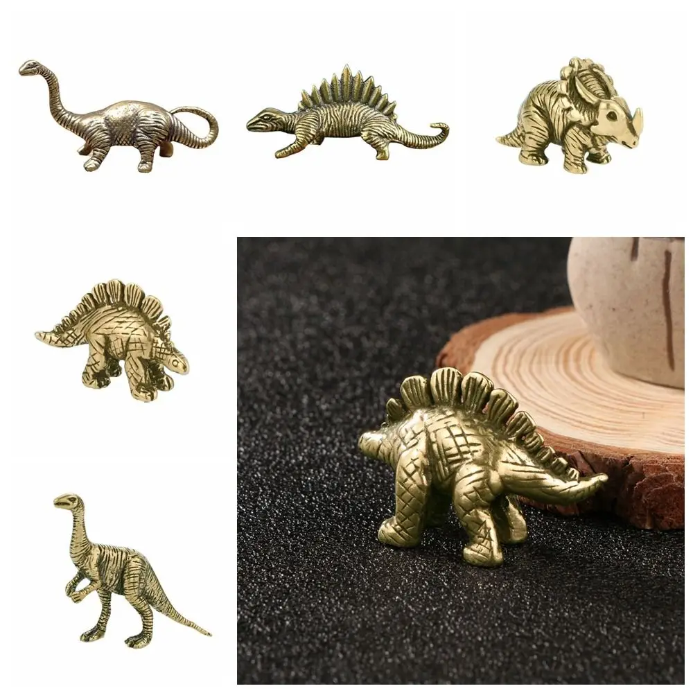 Creative Alloy Dinosaur Statue Mini Vintage Dinosaur Miniatures Animal DIY Children Dinosaur Toy Decoration Crafts