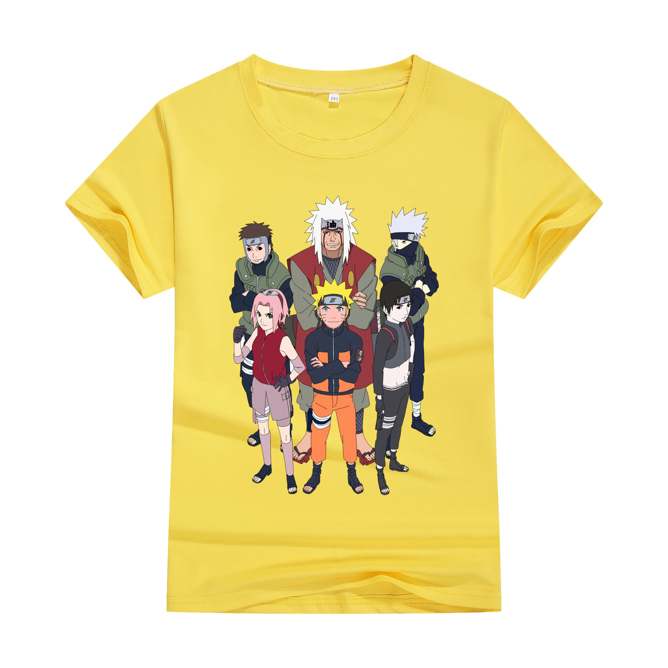 New Kids Boys Naruto Breeze Shirt - Sakura, Kakashi e Sasuke T-shirt per bambini T-Shirt Casual per adolescenti stampata in cotone