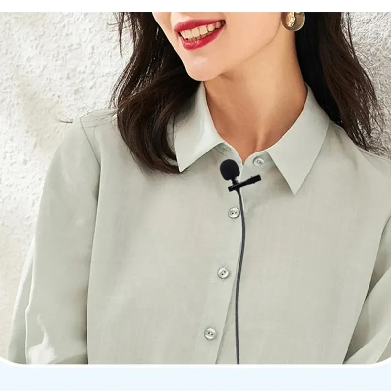 Mini micrófono Lavalier portátil de 1,5 m, micrófono de solapa con Clip, micrófono USB con cable de 3,5mm tipo C para teléfono, Mac, portátil y PC