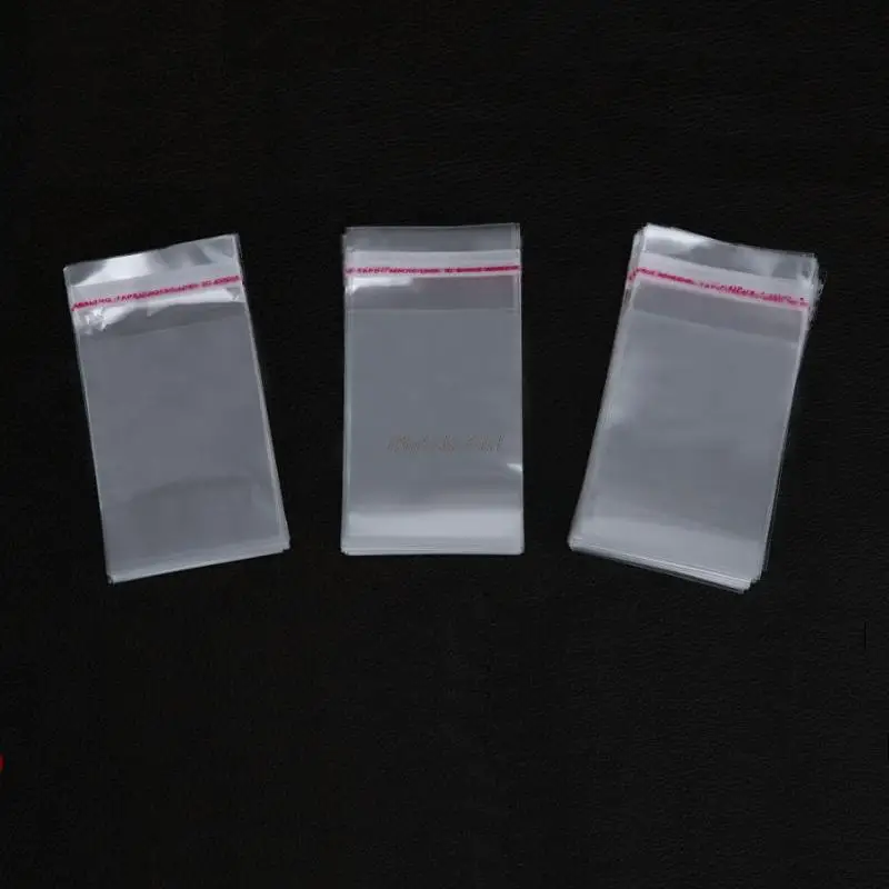 500pcs/lot-7*10cm+3cm clear opp self-adhesive bags for magazines, newspapers, photos, CDs,  bread, popcorn, nuts storage bag