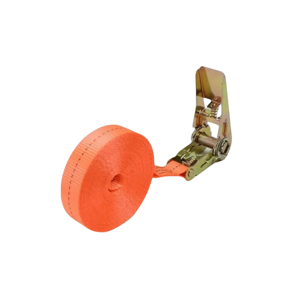 Ratchet Tensioner Cargo Tie Down Straps Portable Freight Car Fixed Tightener Cargo Binding Straps with Metal Buckle