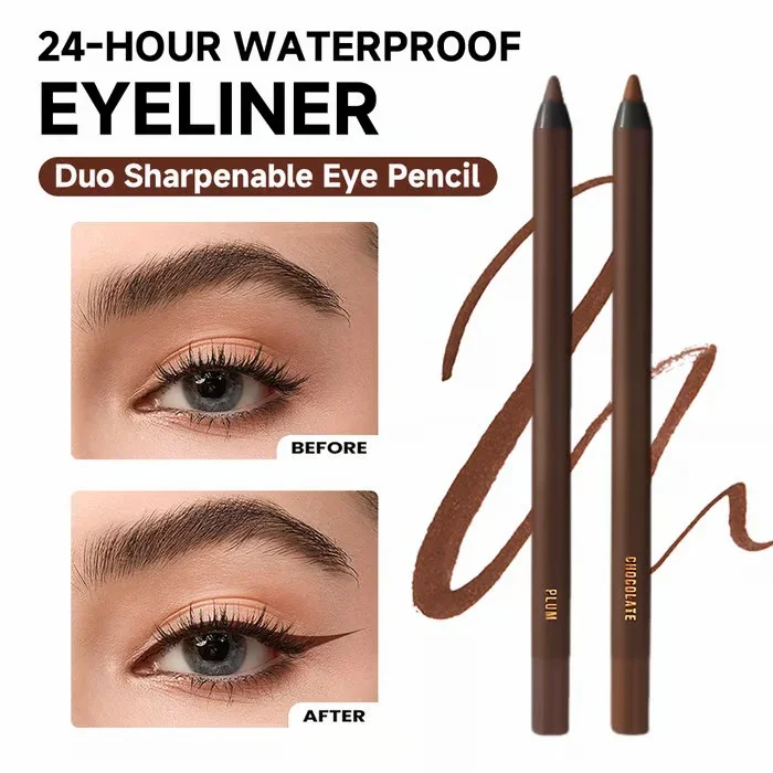 Eyeliner imperméable Duo crayon pour les yeux aiguisé