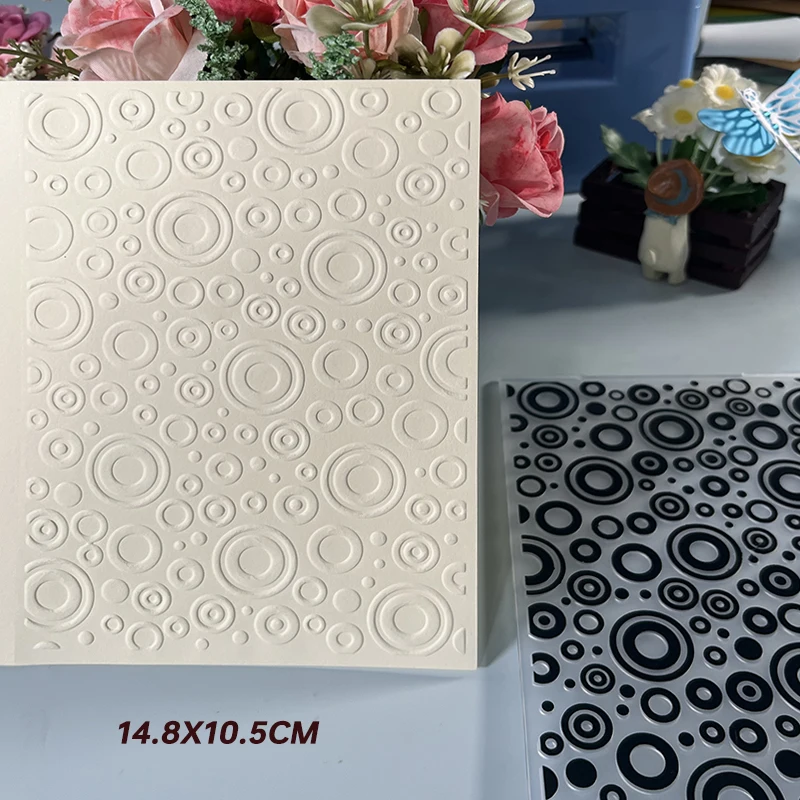 DUOFEN Crafts plastic embossing folder collection 3 paper embossing flower mold Christmas Birthday New Year day wedding