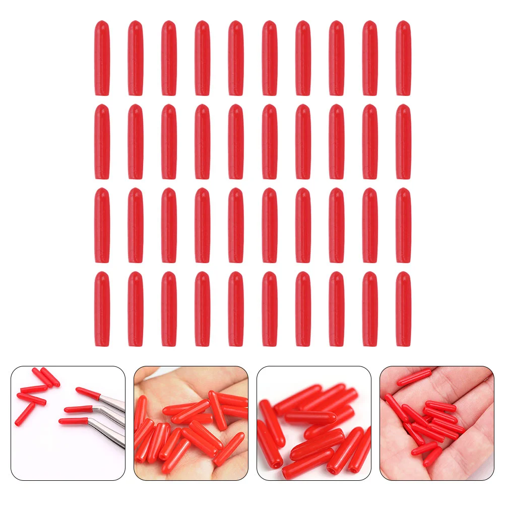 

120 Pcs Tweezer Tip Protector Tweezers for Sticking Stickers False Lash Tape Remover Covers Sleeve Elbow Silicone