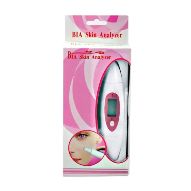 3 In 1 Digital LCD Facial BIA Skin Analyzer Salon Spa Handheld Face Water Skin Moisture Oil Softness Tester w/ Package & Battery