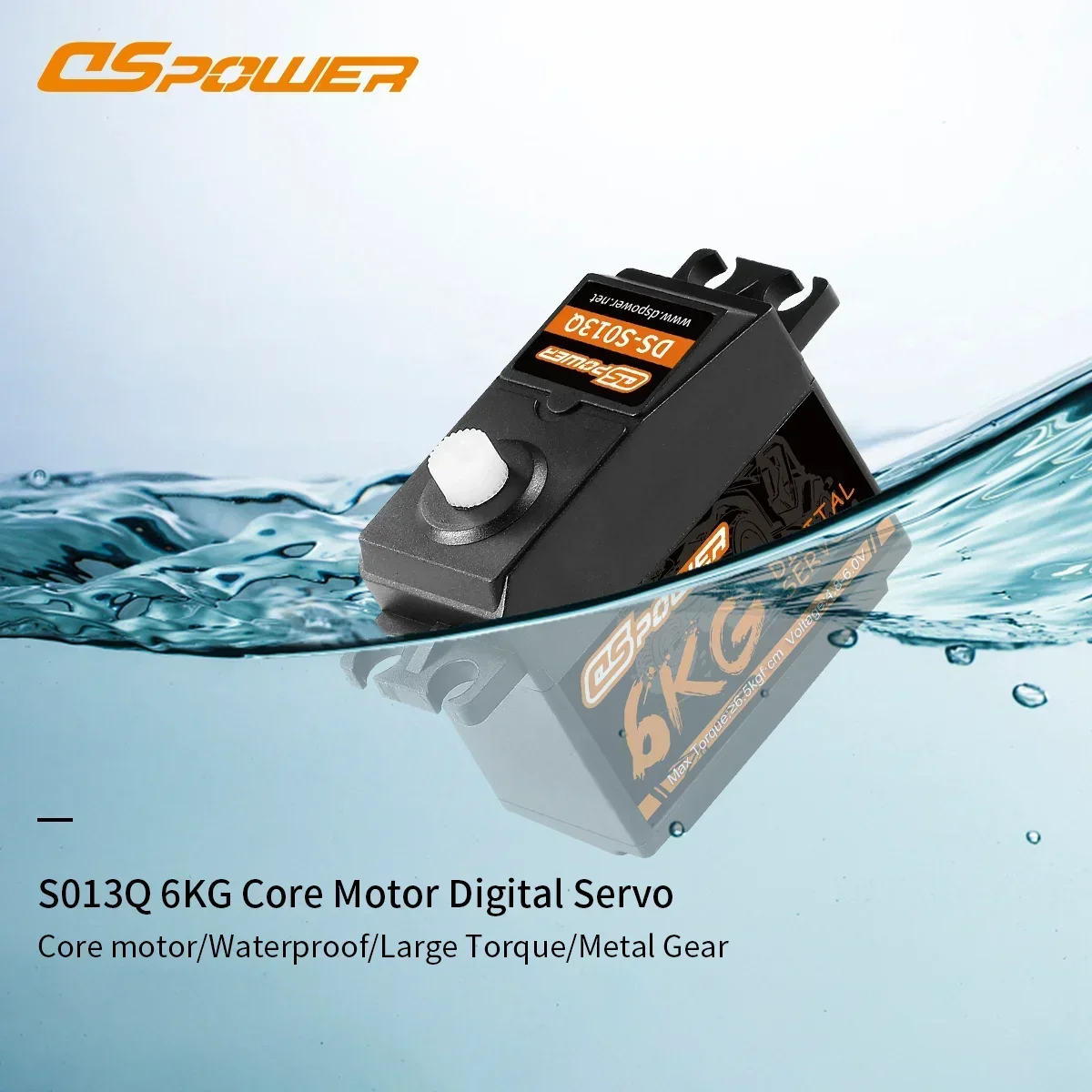 DSpower 6KG Mini Digital Servo Waterproof Metal Gear Servo 4.8~6.0V for RC Car Boat Helicopter Aircraft Plane Drone Model Toys