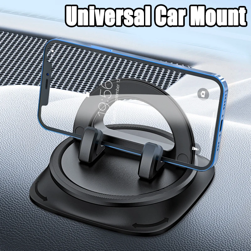 

Universal Car Mount 360 Rotating Multi-Function Dashboard Navigation Cell Phone Holder with Anti-Slip Pad for Car Office Home