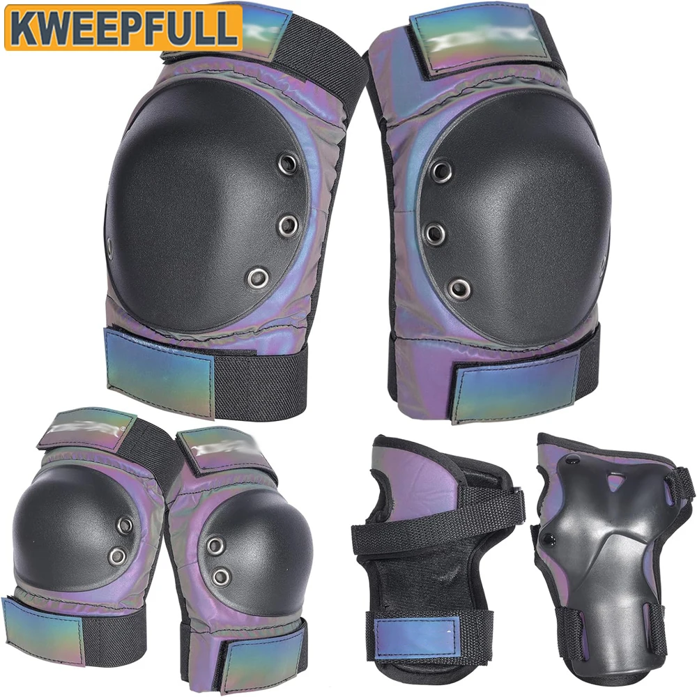 Skating Protective Gear Adult,Skate Pads Knee & Elbow Pads with Wrist Guards for Roller Skating,Skateboard,Skateboarding,Scooter