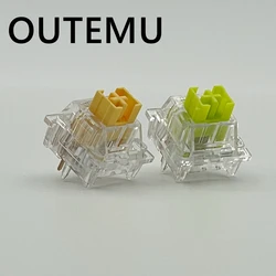 Outemu Stille Schakelaar Kristalhelder Peachv3 Lemonv3 Mechanische Toetsenbord 5pin Lineaire Tactiele Mute Switchs Transparantie Shell Lubed