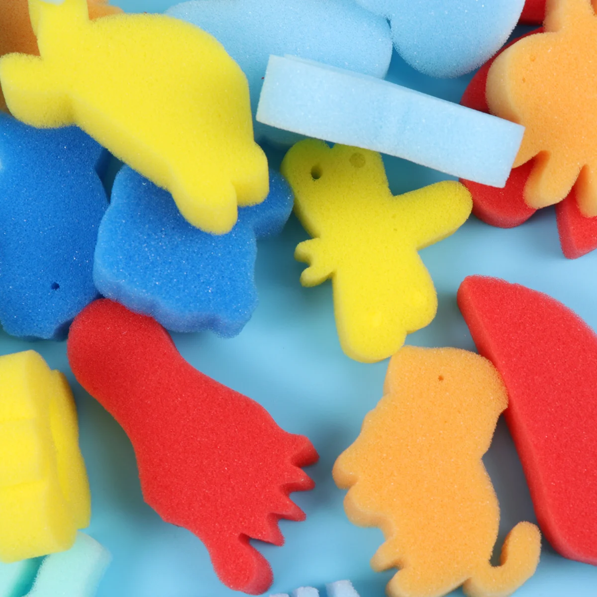 

48Pcs Children's Painting Sponge Brush Set Safe Smooth Sponge Small Handle Perfect for DIY Art Lessons Drawing Graffiti Colorful