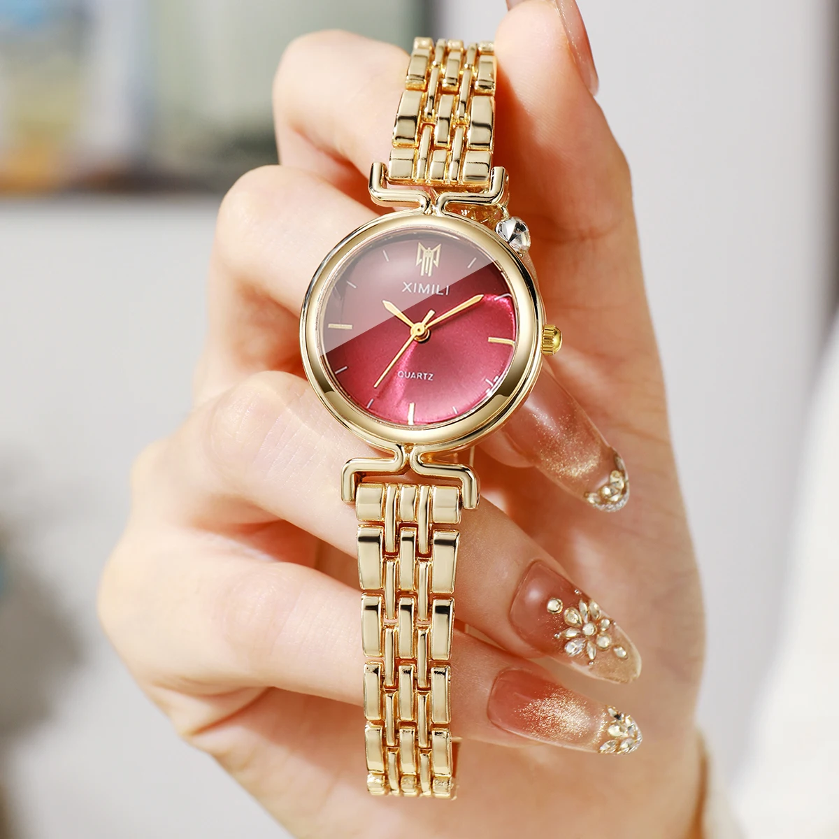 Elegant Gold Women Watch Red D - Jewelry Watches Gold review and price