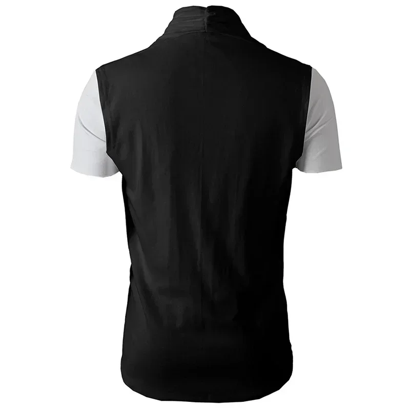

New 2024 Spring Summer Men Sleeveless Jacket Street Fashion Knitted Vest Cardigan Punk Hip Hop Waistcoat for Man Mens Vest Tops