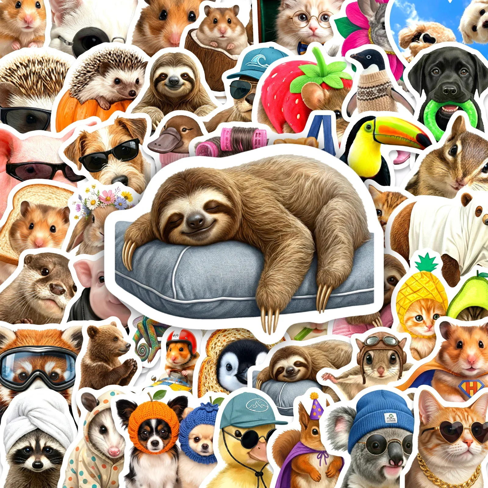 10/30/50PCS Cartoon Cute Funny Animals Stickers Cat Book DIY Skateboard Toys Guitar Luggage Suitcase Decoration Graffiti Sticker