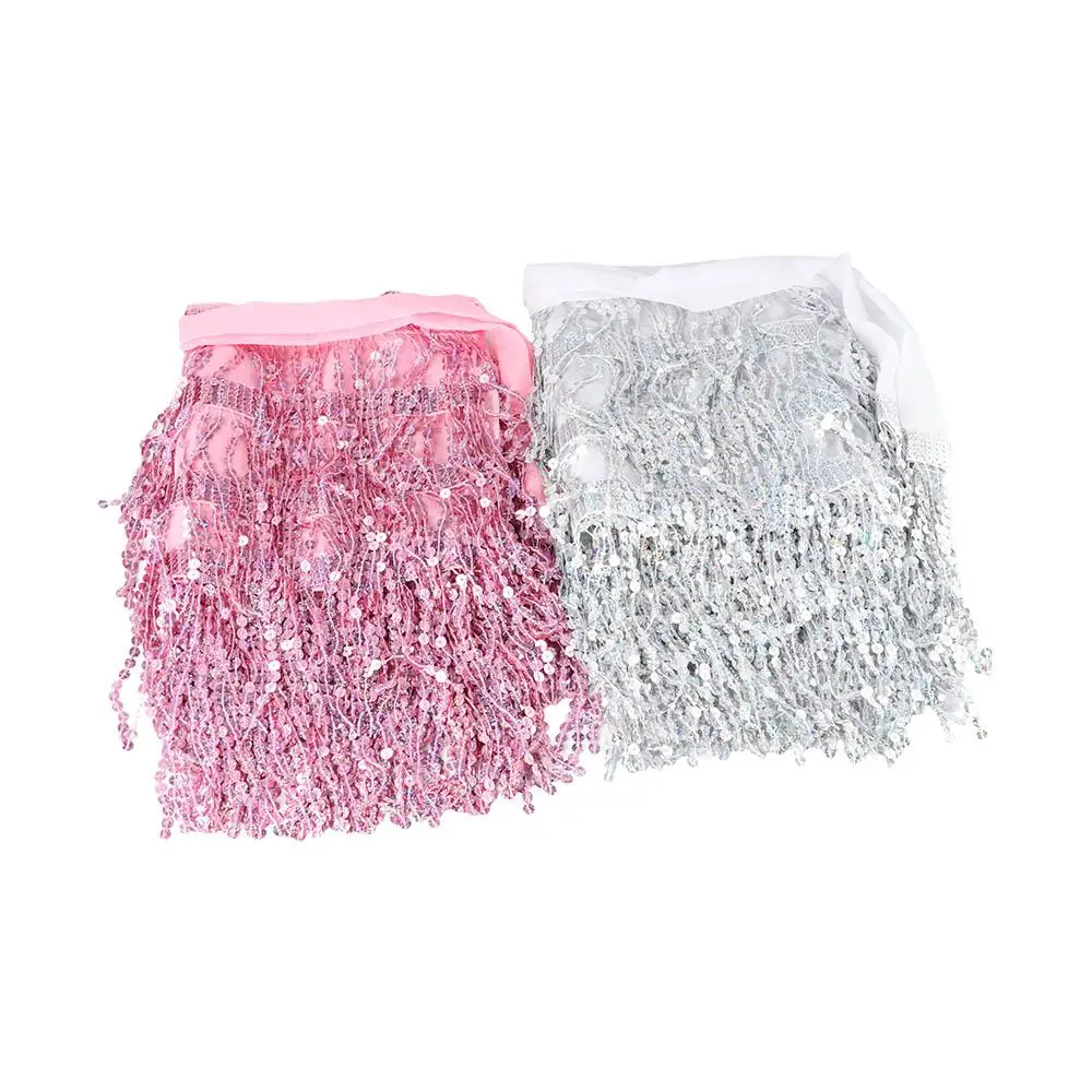 インドダンスタッセルシフォンスパンコール女の子のためのベリーダンス衣装ベリーダンススカーフベリーダンスアクセサリーベリーダンスベルト