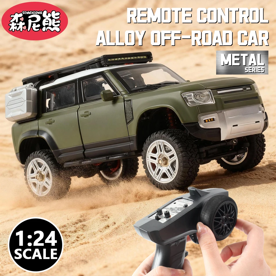 

SENNIXIONG 1/24 4WD RTR RC Off-Road Car Alloy Rock Crawler All Terrain Vehicle Professional Climbing Truck Toy for Adult Gift