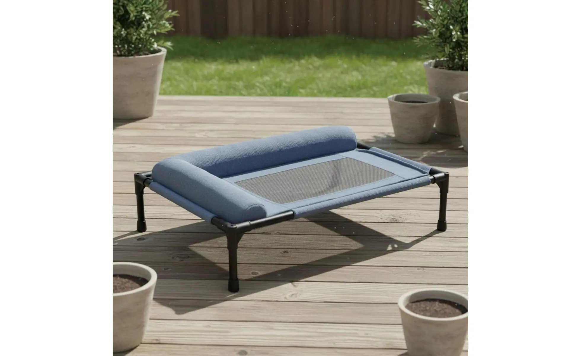 Elevated Pet Bed All-Season Use Raised Dog and Cat Bed Pet Cot Sturdy Frame With Pillow Support for Felines, Travel Elevated Pet Bed All-Season Use Raised Dog and Cat Bed Pet Cot Sturdy Frame With Pillow Support for Felines, Travel