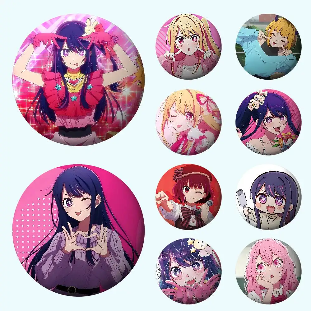 Anime O-Oshi No Ko-S Abzeichen aus Weichblech, Anstecknadel, Brosche, Metall-Emblem, individuelles Schmuckzubehör für Hut, Tasche, Revers