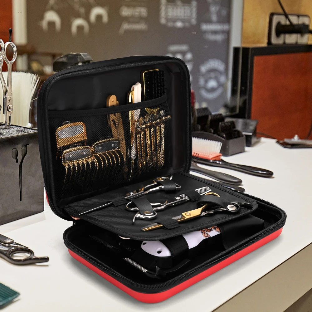 Barber Shop Hair Cutting Scissors Razor Storage Tool Storage Box Large Capacity Portable Storage Box  Hair Cutting Tools Storage