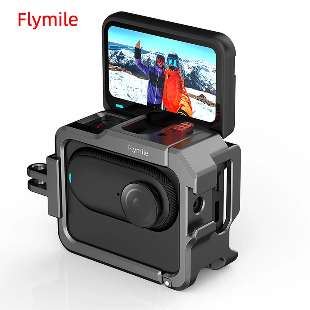 Flymile Expansion Frame for Insta360 GO 3/GO 3S Cold Shoe Protective Bracket Hard Frame Housing Case Sports Camera Accessories