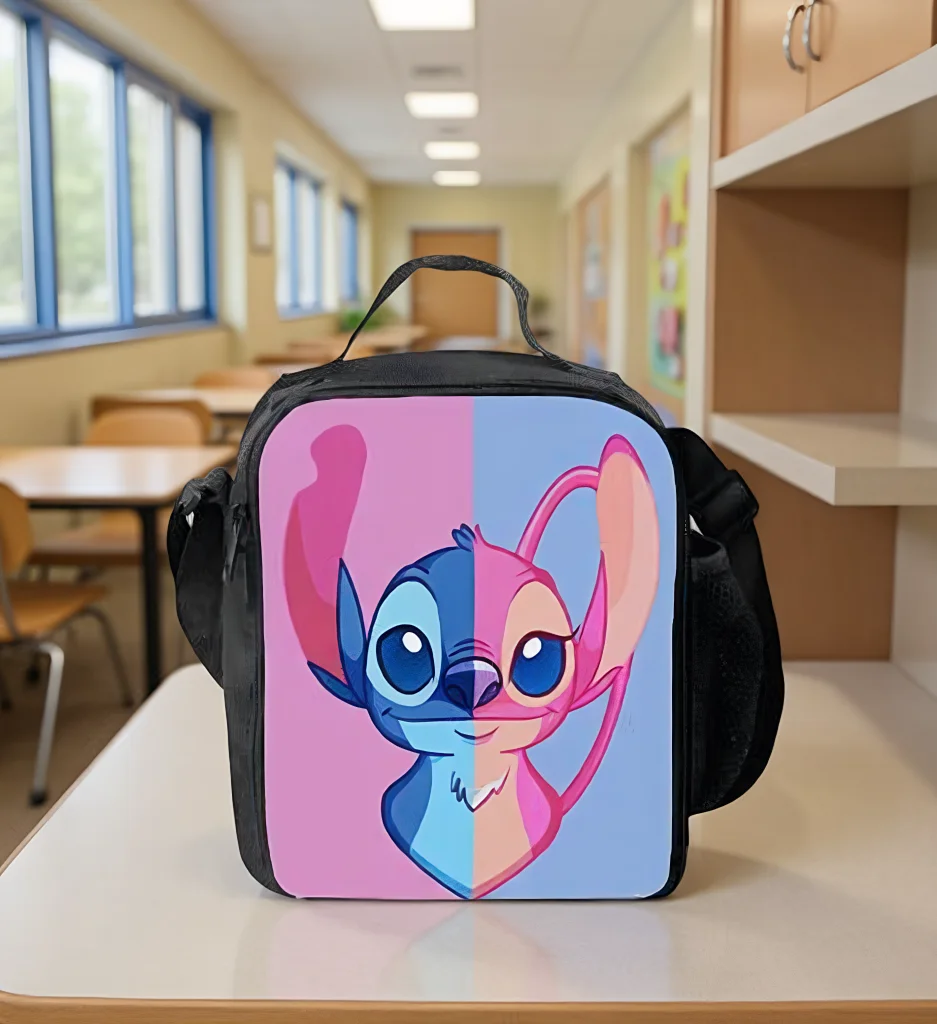 

HOT Unisex Boys Girls Stitch Trendy Lunch Box-Cartoon Cute School Bag-Disney Lunch Tote for Children