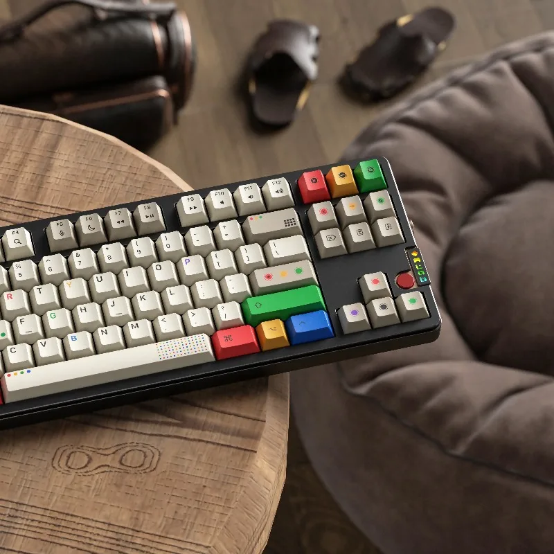Keyreative Retro Lights Theme Keycaps Set PBT Sublimation Cherry Profile Keyboard Caps for Mechanical Keyboard Accessories Mixed
