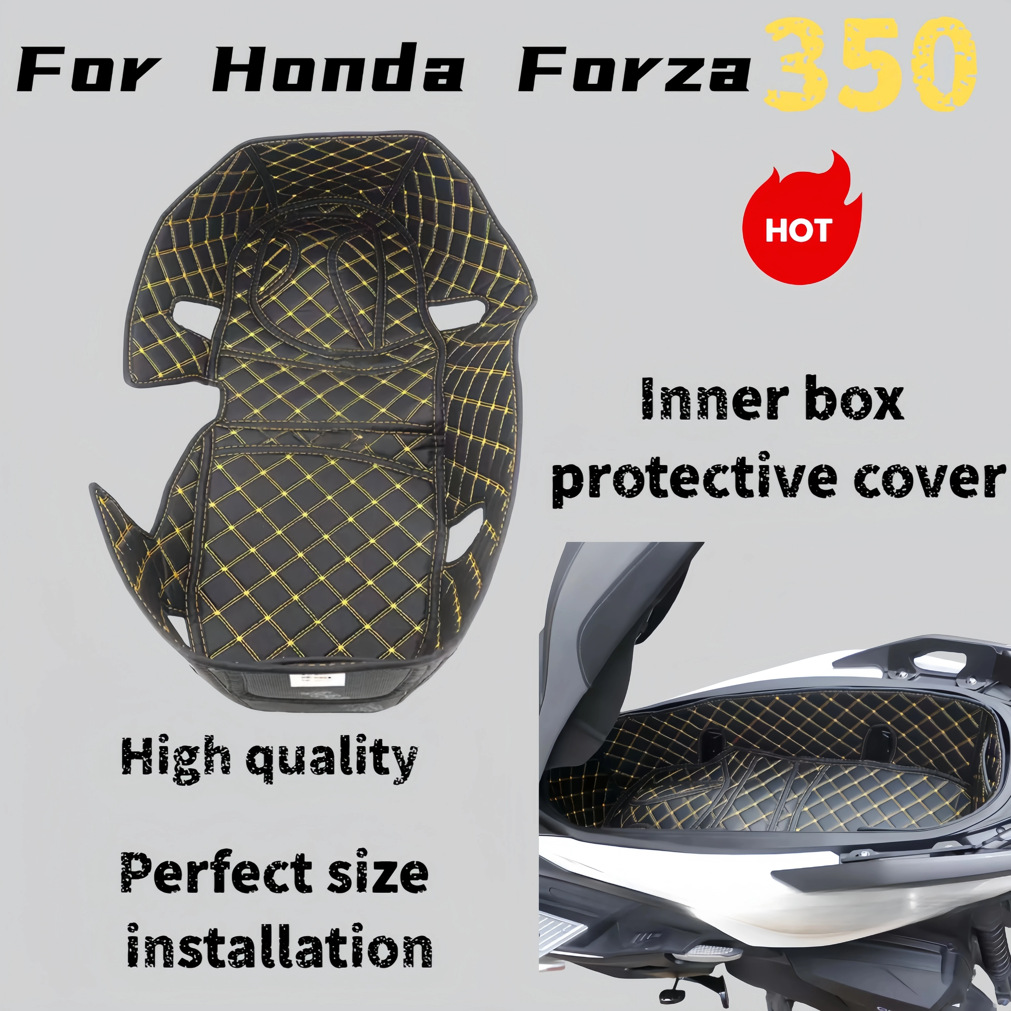 

Для Honda Fosha NSS350 ADV350 модификация автомобильного ящика, внутренняя накладка на сиденье, противошумная внутренняя коробка, защитная накладка