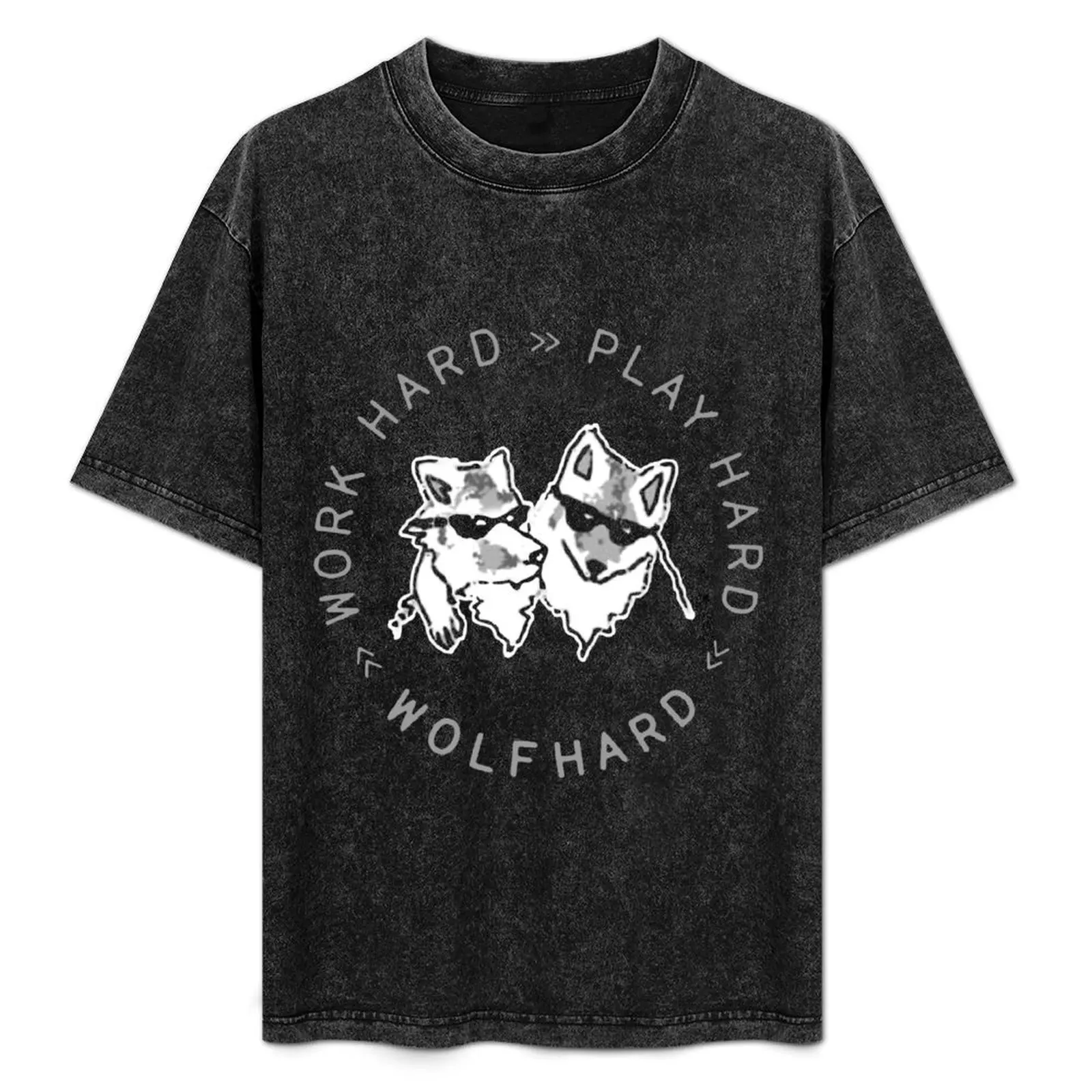 

Finn-Wolfhard-Work-Hard-Play-Hard-Wolfhard- T-Shirt Large Size Short Sleeve T-Shirt