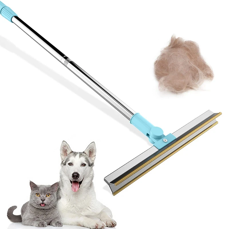 Pet Hair Remover Carpet Rake Dog Cat Fur Remover Tool Long Handle Telescopic Rug Rake For Couch Clothes Cleaning Tool