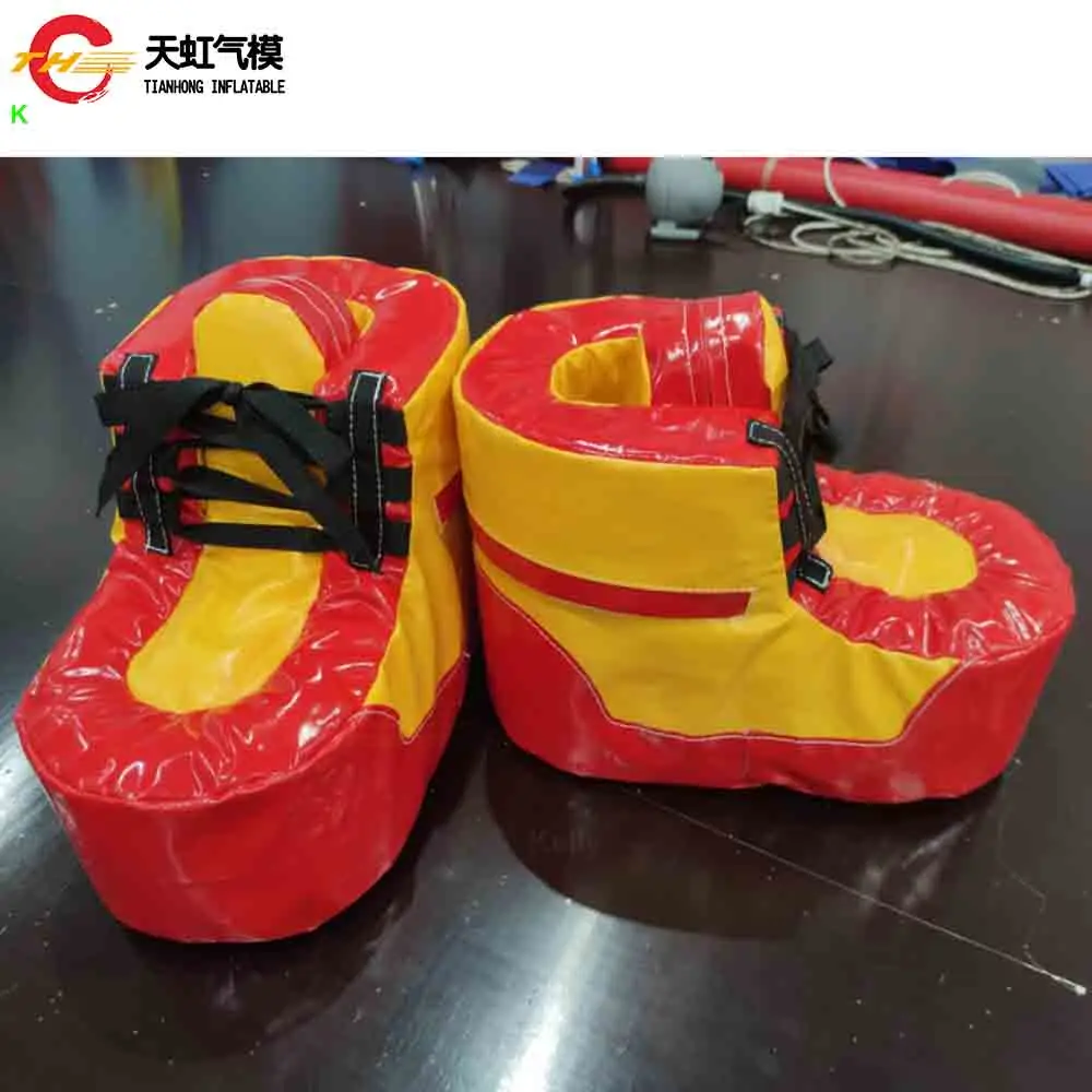 Fast Shipping Giant Boots for Children and Adults Outdoor Team Building Inflatable Speed Shoes Obstacle Games