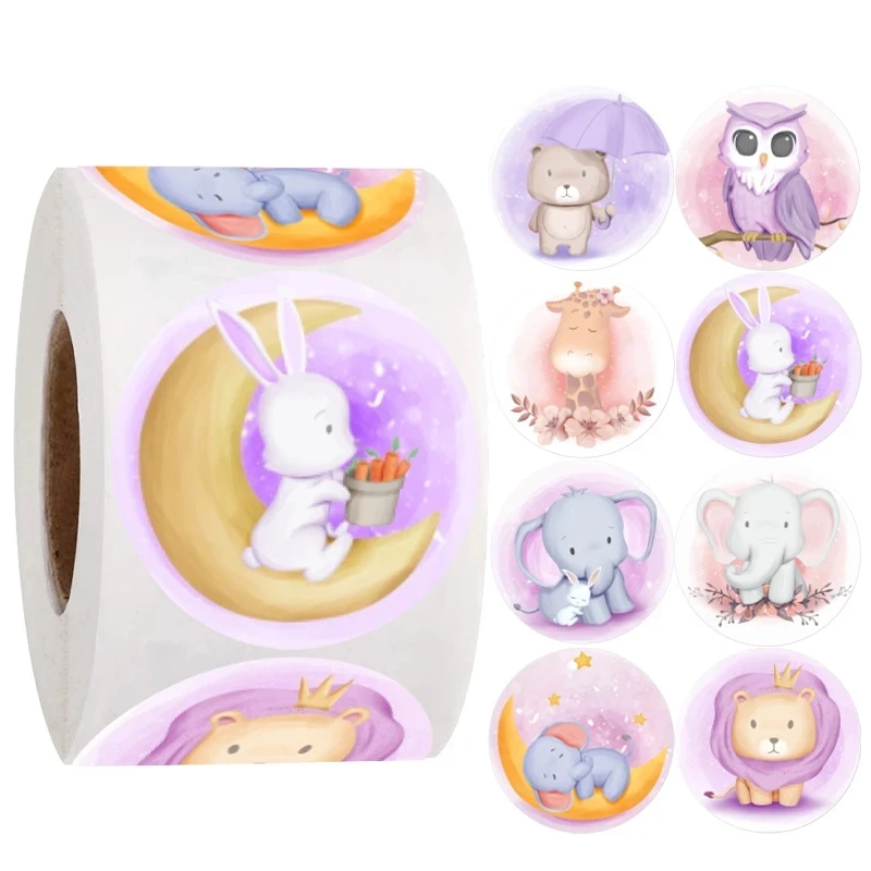 100-500pcs Cute Rabbit Reward Stickers for Kids School Teacher Encouragement Students Games Toy Animal Stationery Sticker Labels