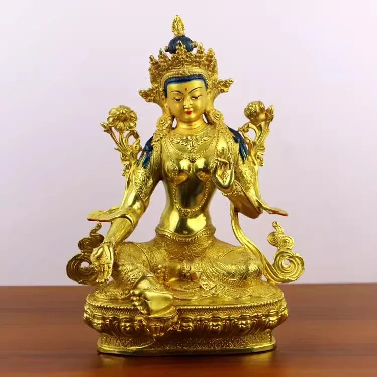 

Feng Shui Pure Copper Attract Wealth Buddha Statue Home Living Worship Buddha Statue Ornaments