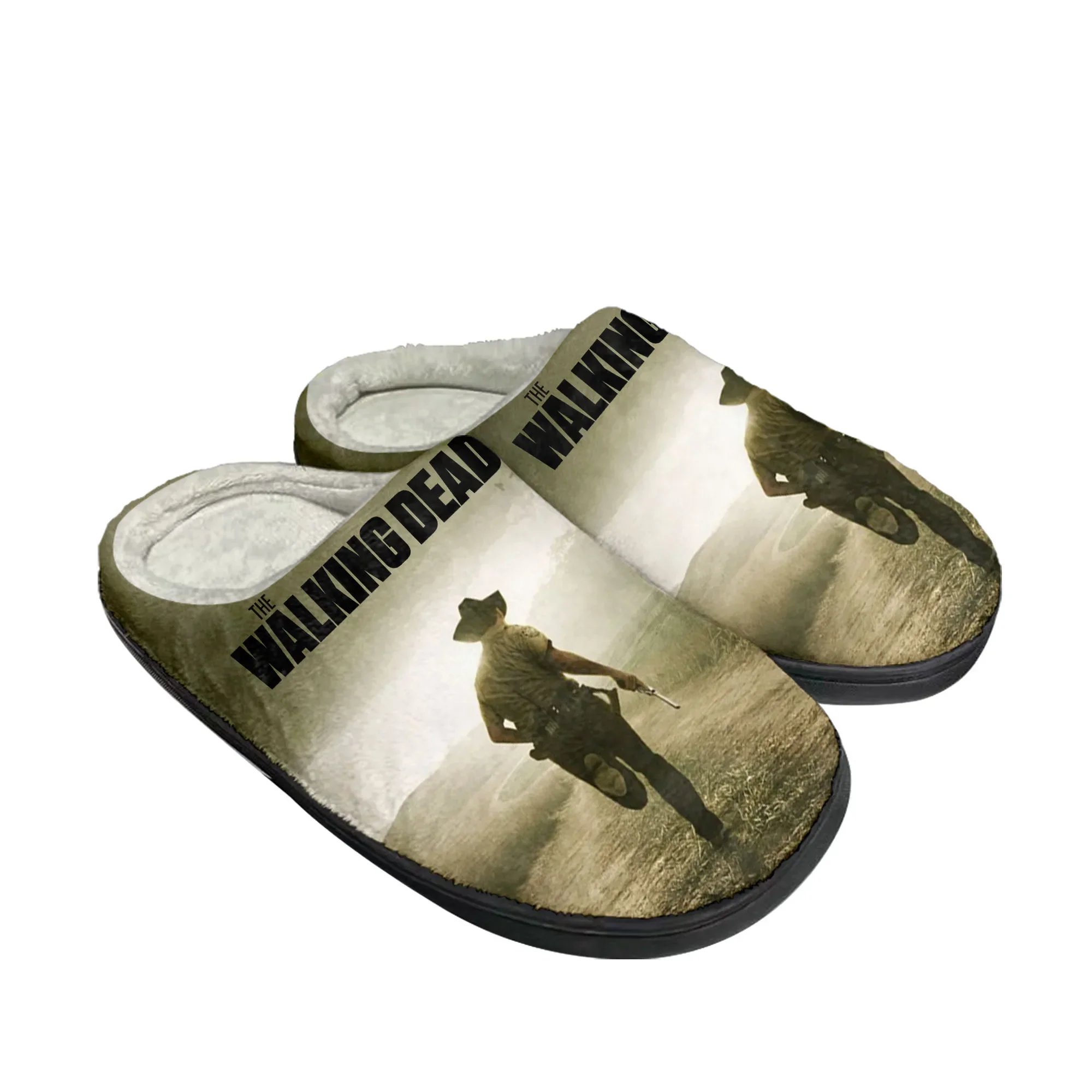 The Walking Dead Horror Home Cotton Slippers Men Women Plush Bedroom Casual Keep Warm Shoes Thermal Slipper Custom Shoe view 3