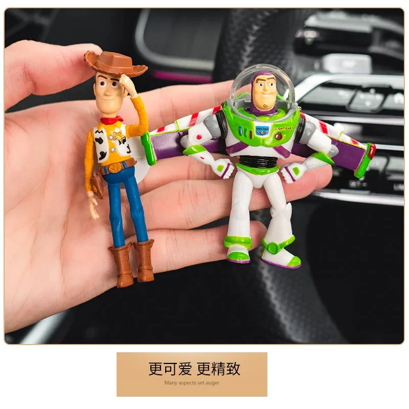 Hot Toys Car Hook Air Outlet Clamp Decor Accessories Buzz Lightyear Cute Air Conditioning Export Small Ornaments Action Figures