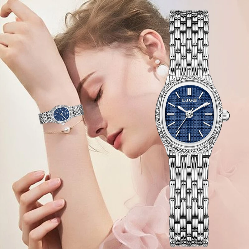 

LIGE NEW Women's Watch elegant simple fashion ladies clock stainless steel business women's quartz wrist watch Relogio Feminino